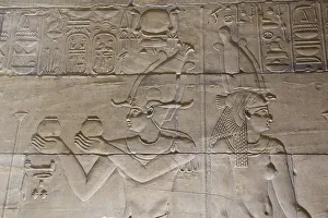 Hieroglyph Prints: Reliefs in the Sanctuary, Temple of Isis, UNESCO World Heritage Site, Philae Island