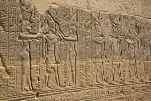 Hieroglyph Prints: Reliefs, Temple of Arsnuphis, Temple of Isis, UNESCO World Heritage Site, Philae Island