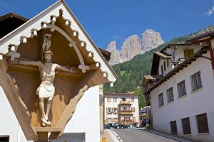 Crucifixion Prints: Religious cross, Ciampedel, Fassa Valley
