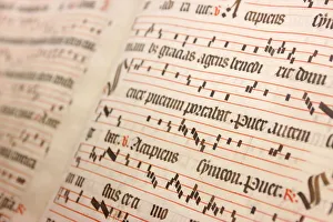 Haute Savoie Prints: Religious hymn book, Abondance, Haute Savoie, France, Europe