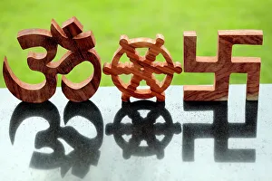 Interfaith Prints: Religious symbols of Buddhism and Hinduism