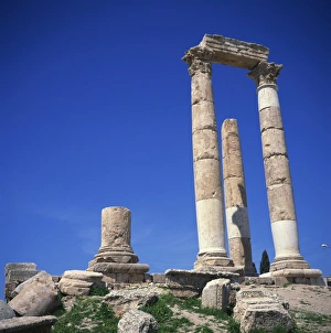 Amman Prints: Remaining columns from the Roman Temple of Hercules