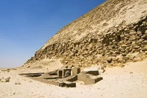 Remains of Greek-Roman Temples at The Bent Pyramid at Dahshur, UNESCO World Heritage Site