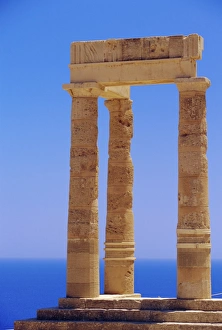 Lindos Prints: Remains of the Hellenistic stoa
