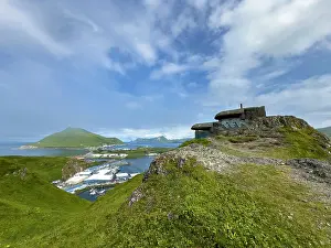 Dutch Prints: Remains of World War II bunker overlook Dutch Harbor in Unalaska, Alaska