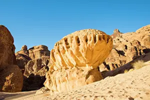 Arabia Prints: Remarkable sandstone rock carved by erosion in the Ashar Valley