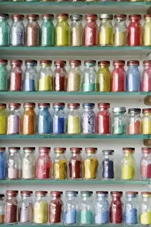 Images Dated 9th March 2008: Remedies in a chemists shop, Marrakesh, Morocco, North Africa, Africa