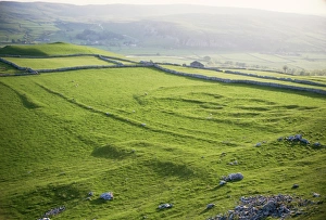 Celtic Prints: Remnants of Celtic settlement on limestone bench, Hill Castles, Wharfedale