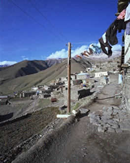 Shack Prints: Remote village of Xinaliq in the Caucus Mountains, Azerbaijan, Central Asia, Asia