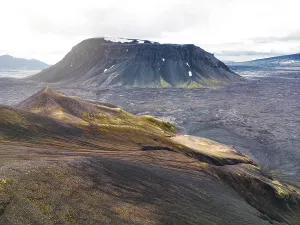 Icelands Prints: Remote volcanic lands somewhere in Iceland mainland