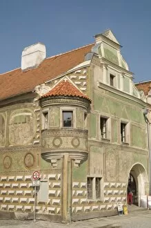 Images Dated 1st July 2009: Renaissance building at Zachariase z Hradce Square, Telc, Jihlava Region