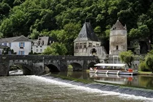 Renaissance Pavilion, Pont Coude, Dronne River, Brantome. Dordogne, France, Europe