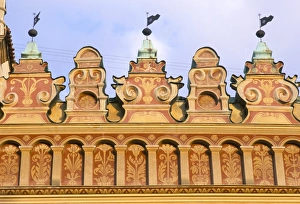 Spis Prints: Detail of Renaissance Thurzov dom (house) facade