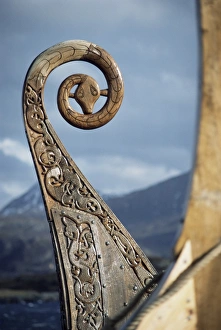 Carve Prints: Detail of the replica of a 9th century AD Viking ship