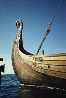 Ships Prints: Replica of 9th century Viking ship, Oseberg, Norway, Scandinavia, Europe