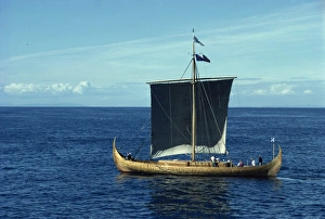 Ships Prints: Replica of the Gokstad Viking ship, Norway, Scandinavia, Europe