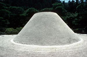 Gardens Prints: Representation of Mount Fuji, Ginkakuji Zen temple, Kyoto, Japan, Asia