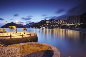 Promenade Prints: Repulse Bay at dusk, Hong Kong Island, Hong Kong, China, Asia