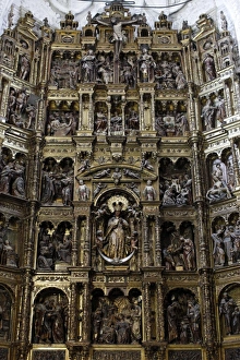 Opulence Prints: Reredos, Iglesia de Santa Maria de Coronada, Medina Sidonia, Andalucia, Spain, Europe