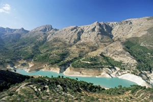Water Industry Prints: Reservoir below the village of Guadalest