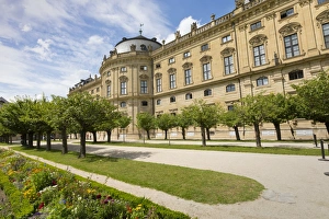 The Residence Palace, Hofgarten Park, UNESCO World Heritage Site, Wurzburg, Franconia
