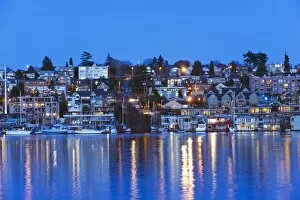 Residential houses on Lake Union, Seattle, Washington State, United States of America