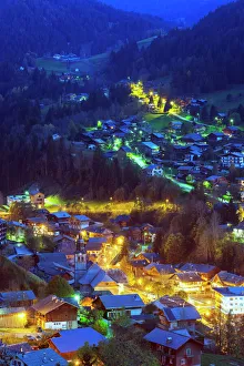 Townscape Prints: Resort town of Morzine, Rhone Alps, Haute Savoie, France, Europe