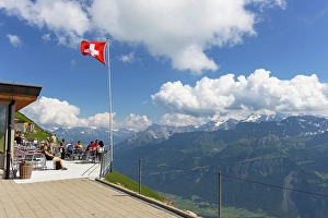 Cuisine Prints: Restaurant at Brienz Rothorn mountain, Bernese Oberland, Switzerland