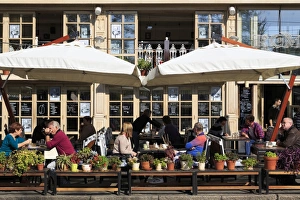 Ukraine Prints: Restaurant on Deribasovskaya Street, Odessa, Crimea, Ukraine, Europe