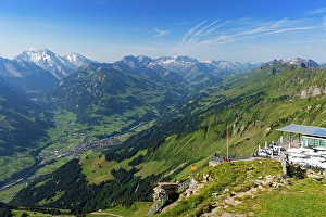 Chairs Prints: Restaurant at peak of Niesen mountain, Canton of Bern, Switzerland