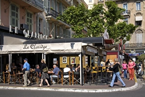 Cote Dazur Prints: Restaurant, Place de Gaulle, Cannes, Alpes Maritimes, Provence, Cote d Azur