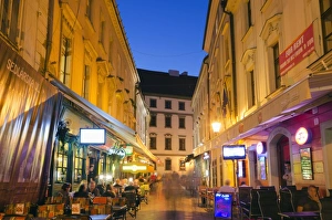 Nightlife Prints: Restaurants, Bratislava, Slovakia, Europe