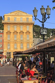 Restaurants in Cours Saleya, Nice, Alpes Maritimes, Provence, Cote d Azur, French Riviera, France, Europe