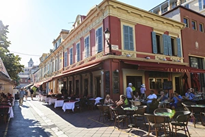 Sidewalk Prints: Restaurants in Cours Saleya, Old Town