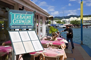Images Dated 30th January 2008: Restaurants in the French town of Marigot, St. Martin, Leeward Islands