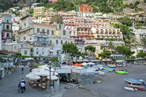 Typically Italian Gallery: Restaurants on Via Marina Grande, Positano, Province of Salerno, Costiera Amalfitana (Amalfi Coast)