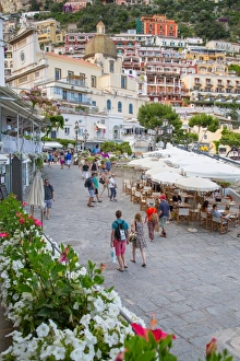 Restaurants on Via Marina Grande, Positano, Province of Salerno, Costiera Amalfitana (Amalfi Coast)