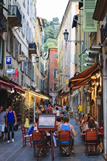 Restaurants in the Old Town, Nice, Alpes Maritimes, Provence, Cote d Azur, France, French Riviera, Europe