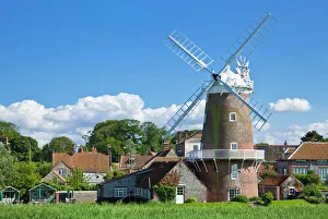Norfolk Prints: Restored 18th century Cley Windmill