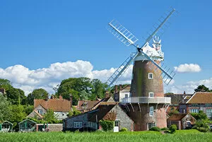 Wind Mill Collection: Restored 18th century Cley Windmill, Cley next the Sea, Norfolk, East Anglia, England