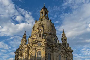 Places Of Worship Prints: The restored Frauenkirche in Dresden, Saxony, Germany, Europe