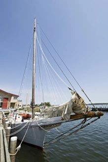 Restored historic Skipjack sailing boat