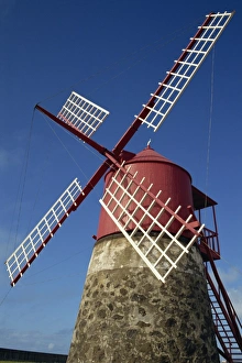 Wind Power Prints: Restored mill, Madalena, Pico, Azores, Portugal, Europe