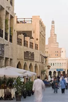 The restored Souq Waqif looking towards the spiral