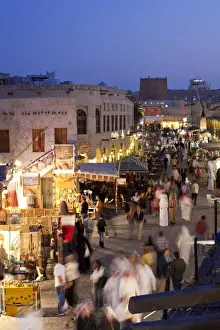 Restored Prints: The restored Souq Waqif with mud rendered shops and exposed timber beams