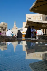 Qatar Prints: The restored Souq Waqif and spiral Mosque of the Kassem Darwish Fakhroo Islamic Centre