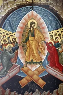 Images Dated 18th June 2007: Resurrection icon, Tirana, Albania, Europe