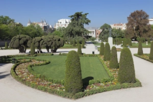 Flower Bed Prints: Retiro Park (Parque del Buen Retiro), Madrid, Spain, Europe
