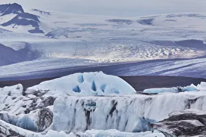 A retreating glacier, pouring down from the Vatnajokull icecap
