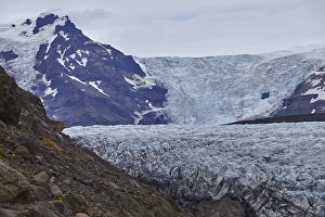 A retreating glacier, pouring down from the Vatnajokull icecap